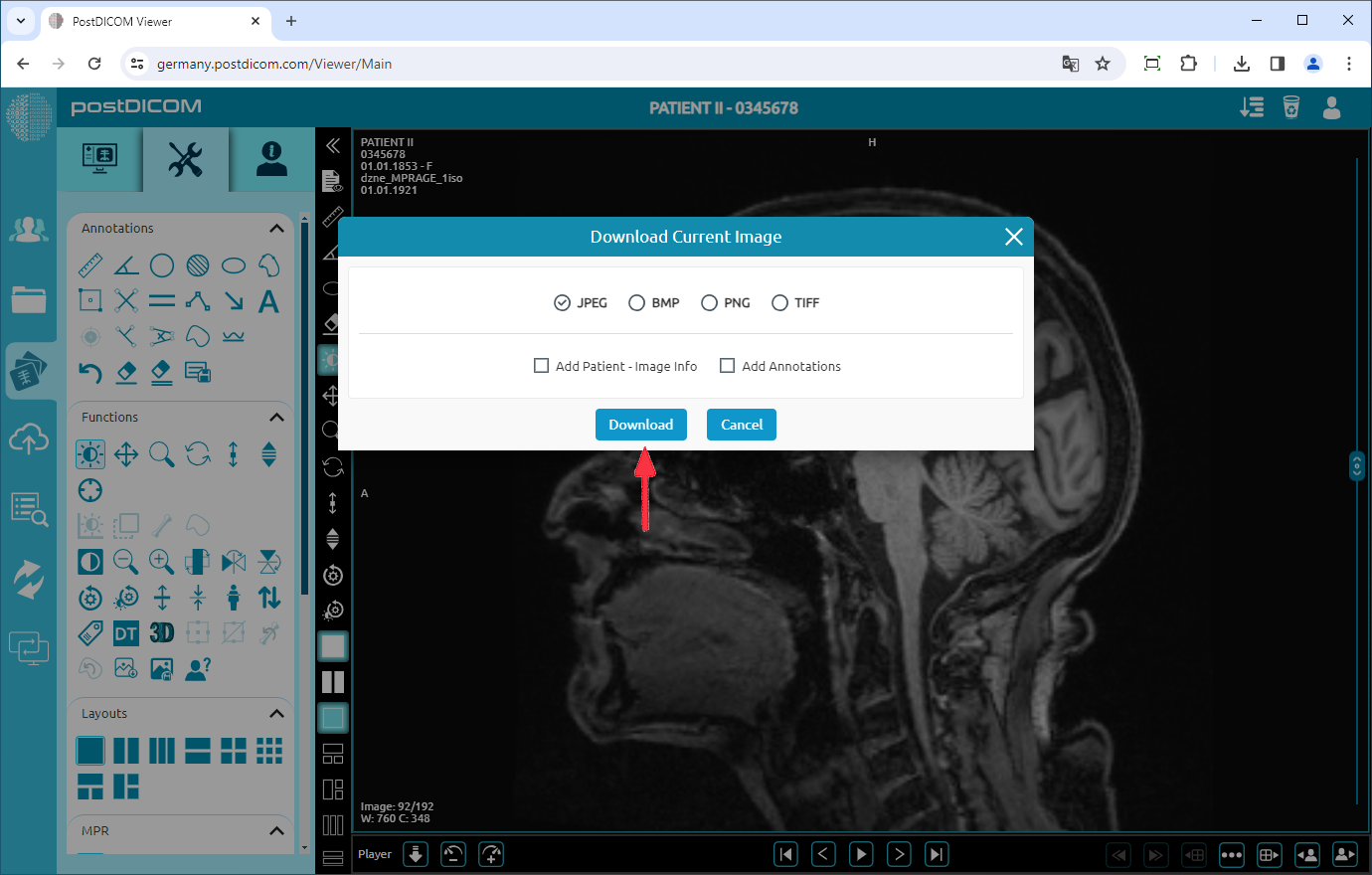 Downloading Current Image to Disk