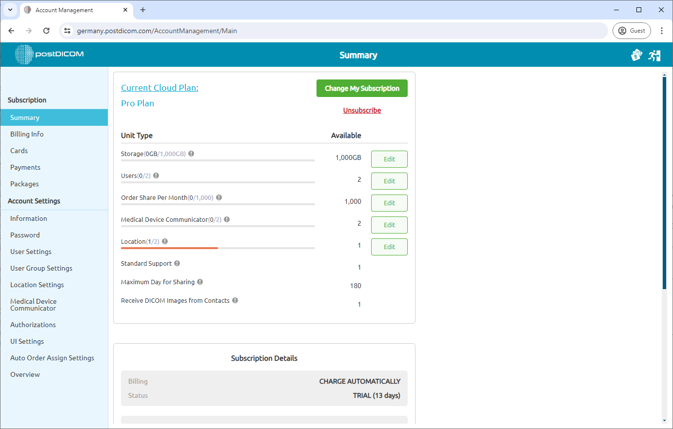 How To Subscribe to PostDICOM's paid plans