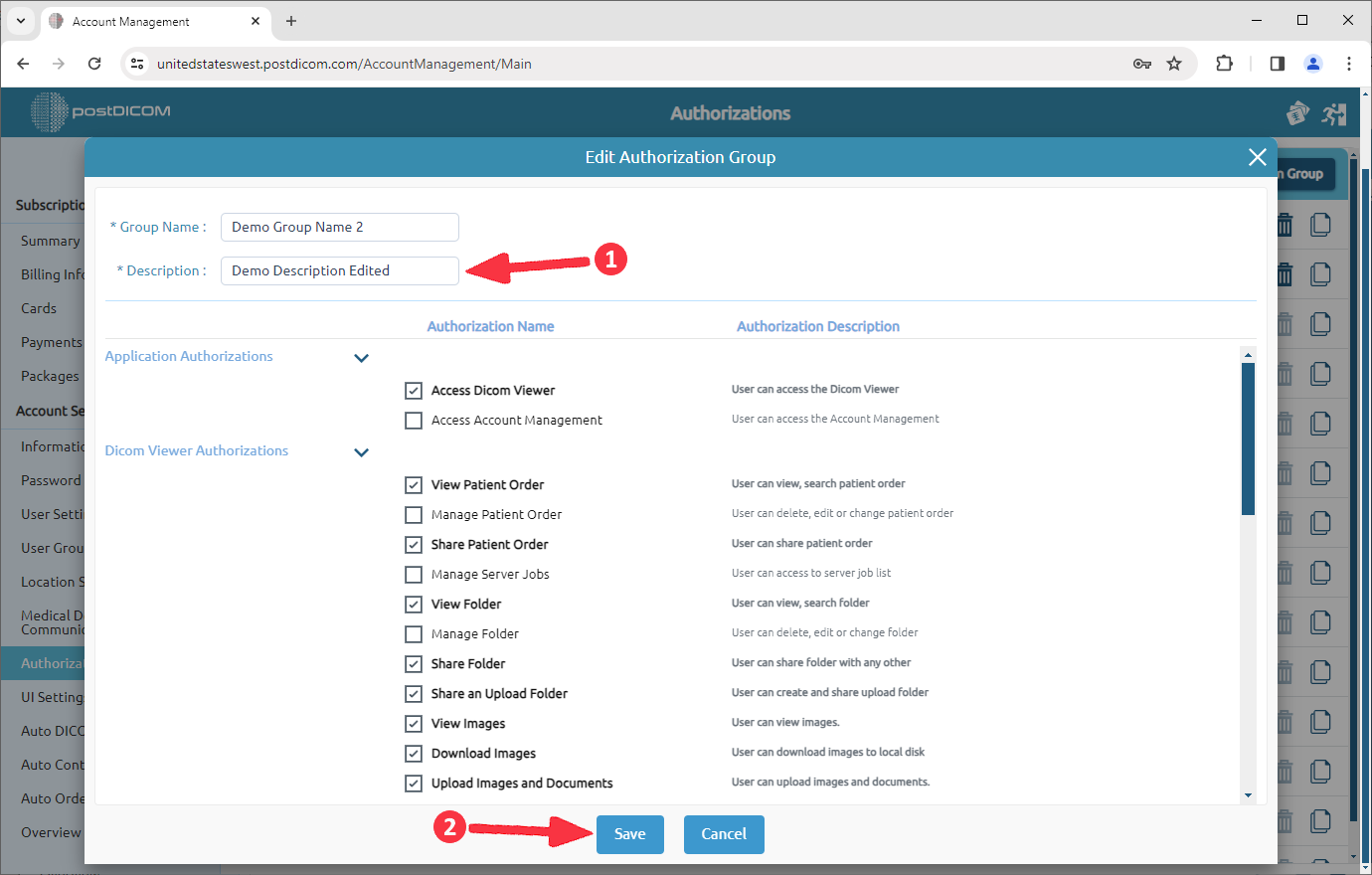 Managing Authorizations