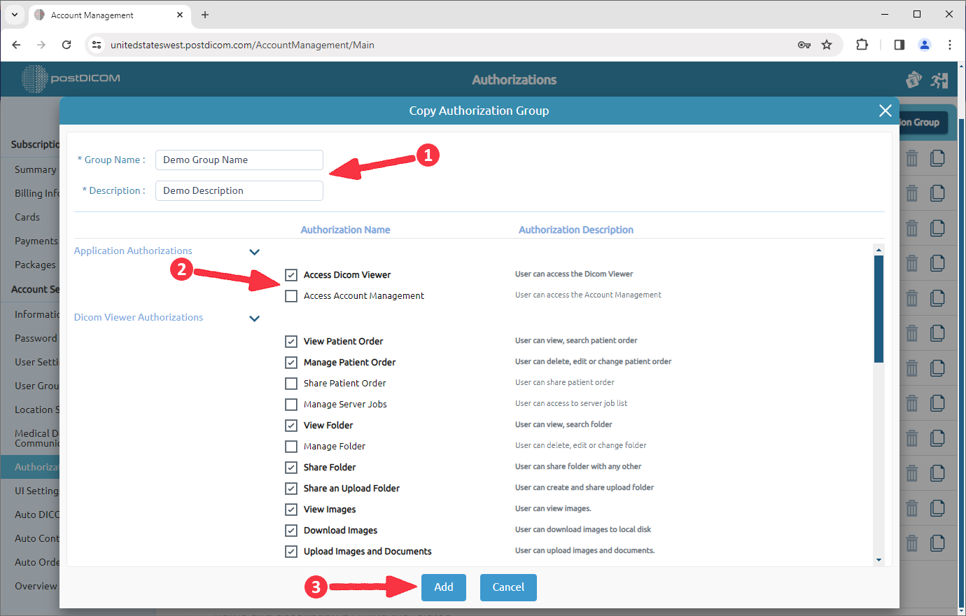 Managing Authorizations