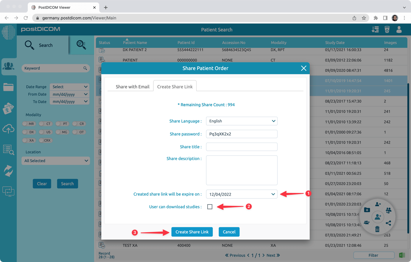 Share Patient Orders